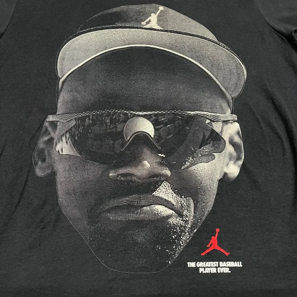 Jordan Shirt Mens XL Black Graphic Michael Jordan The Greatest Baseball Player